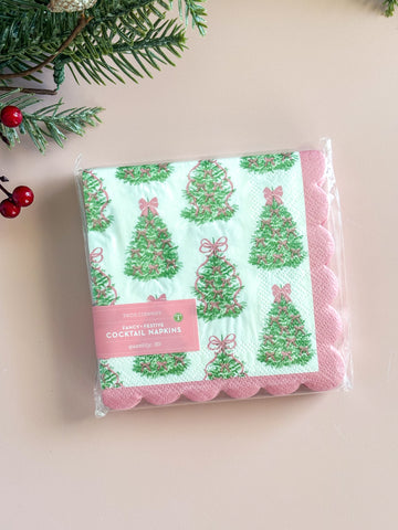 Holiday Trees Paper Cocktail Napkins