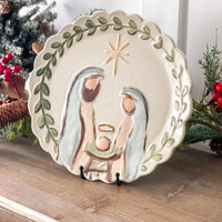 Holy Family Nativity Platter