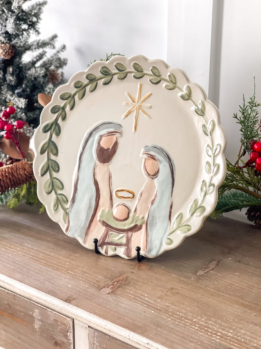 Holy Family Nativity Platter