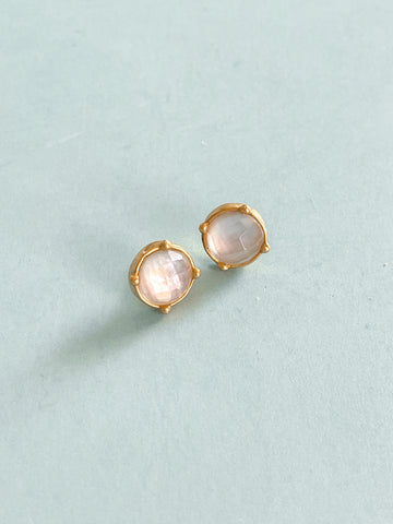 Clear Crystal Honey Stud Earrings