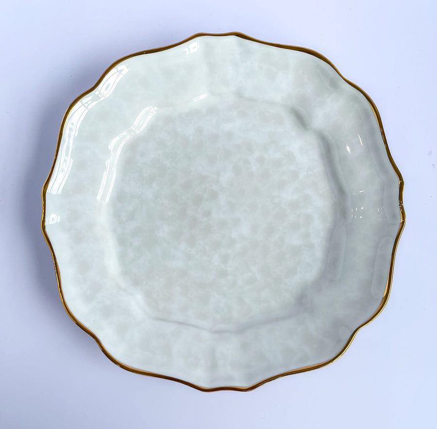Casafina Impressions White and Gold Salad Plate