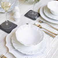 Incanto Baroque White Dinner Plate Vietri