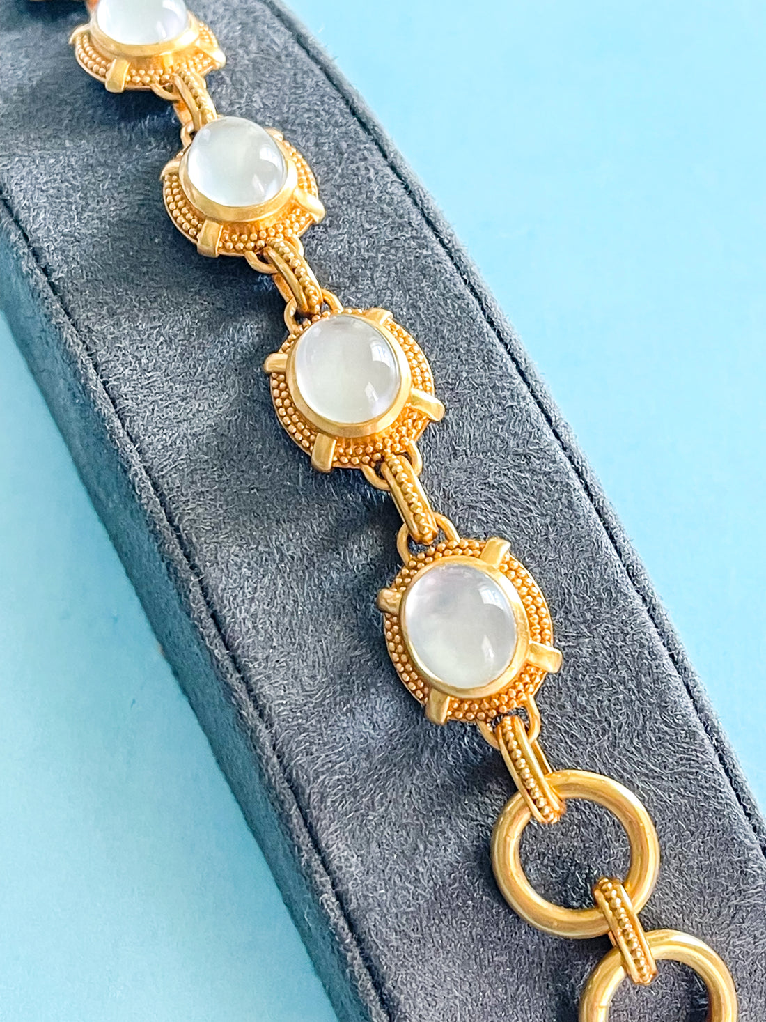 Julie Vos Cabochon Clear Crystal Bracelet