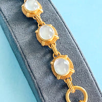 Julie Vos Cabochon Clear Crystal Bracelet