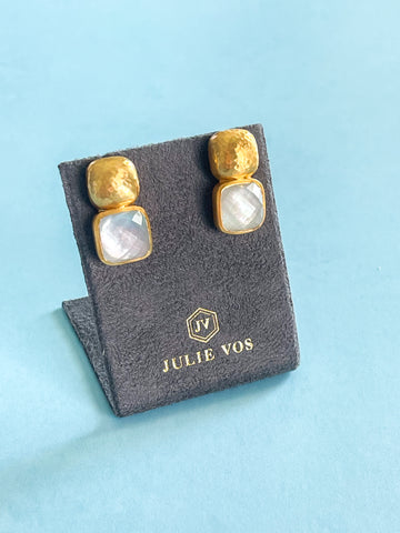 Julie Vos Clear Crystal Catalina Earring