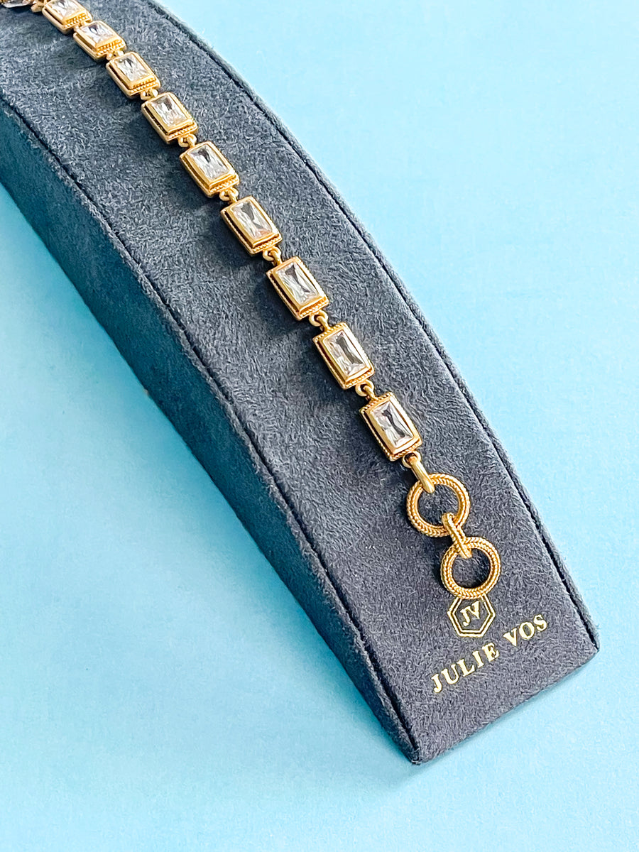 Julie Vos Cubic Zirconia Baguette Tennis Bracelet