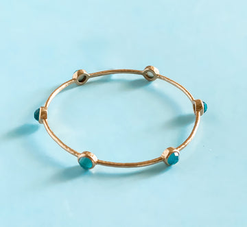 Julie Vos Iridescent London Blue Milano Luxe Bangle