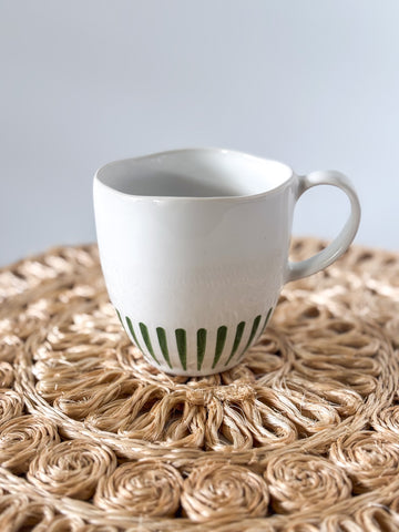 Juliska Sitio Stripe Basil Mug