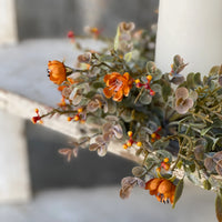 Late Fall Bloom Pumpkin 3 inch candle ring