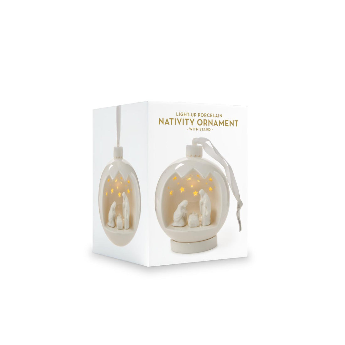 LED Nativity Scene Ornament Box