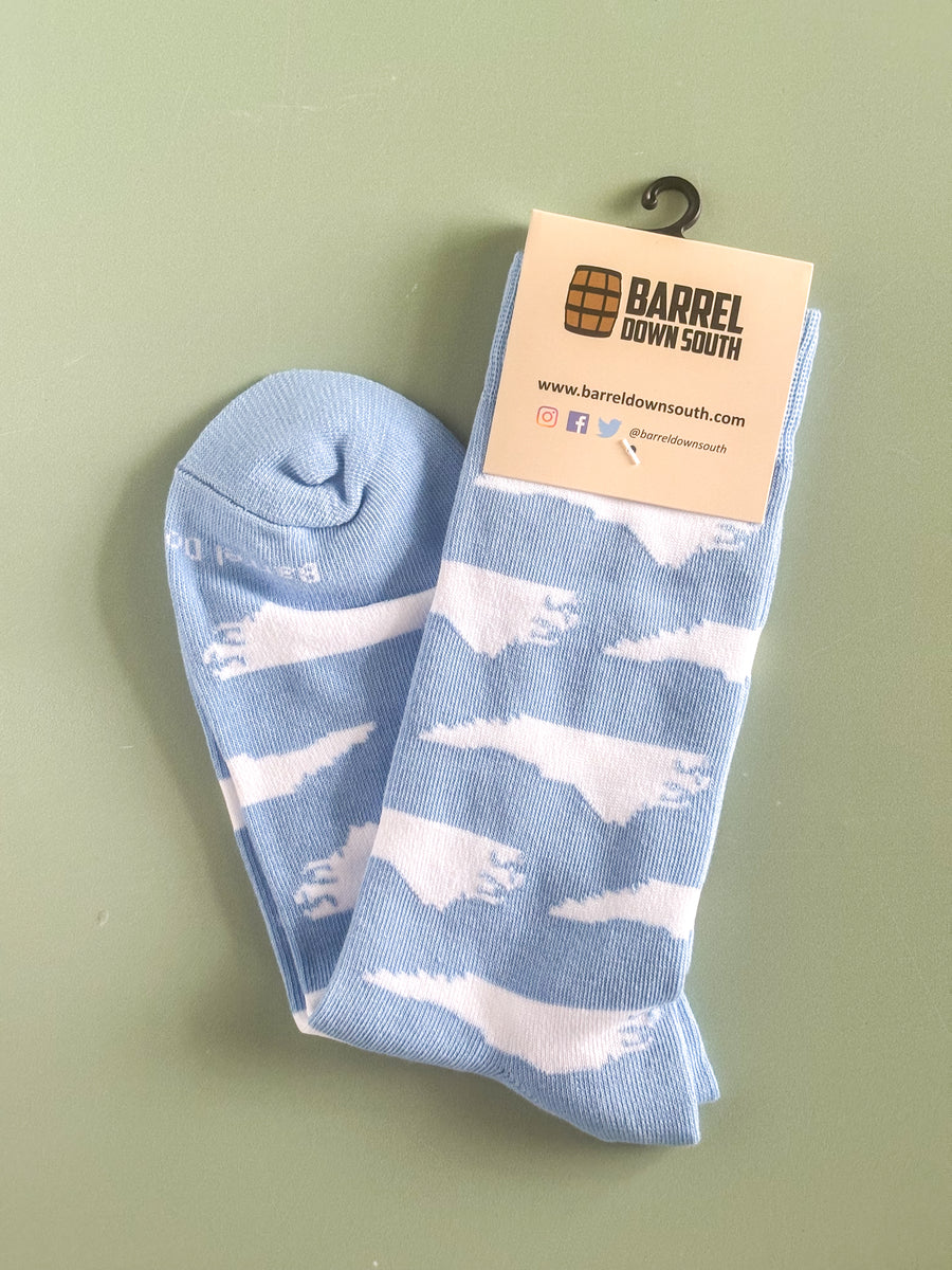 Light Blue & White NC Socks