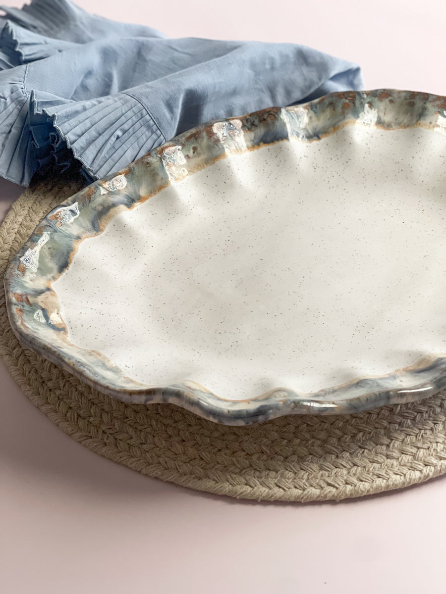 Magnolia Fluttered Oval Platter