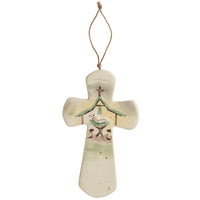 Manger Ceramic Cross
