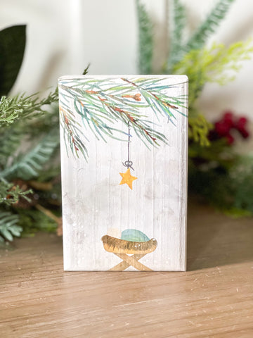 Manger Star Wood Block