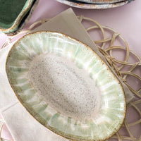 Matcha Latte Small Oval Platter