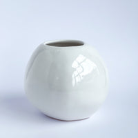 Medium White Gloss Sphere Vase