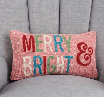 Merry And Bright Hook Pillow