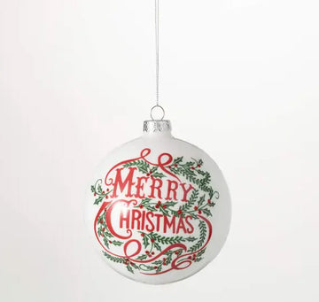 Merry Christmas Ball Ornament