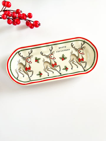 Merry Christmas Reindeer Dish