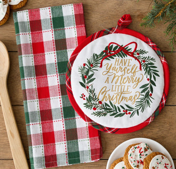 Merry Little Christmas Towel & Potholder Set