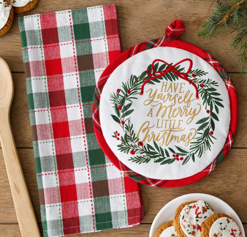 Merry Little Christmas Towel & Potholder Set