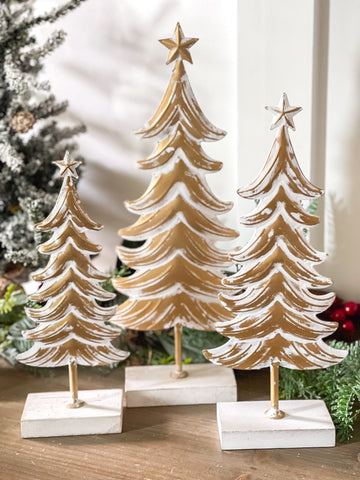Metal White And Gold Tree