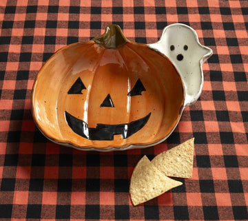 Pumpkin and Ghost Chip and Dip Bowl