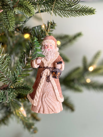 Natural Santa Ornament