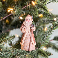 Natural Santa Ornament