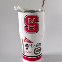 NC State Icon Metal Tumbler