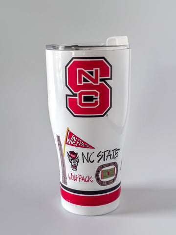 NC State Icon Metal Tumbler