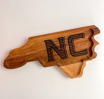 North Carolina Map Valet Tray