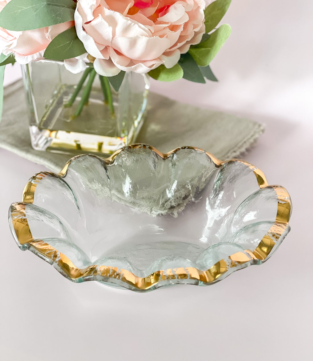 Oval Dip Bowl Annieglass Ruffle