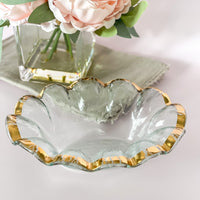 Oval Dip Bowl Annieglass Ruffle