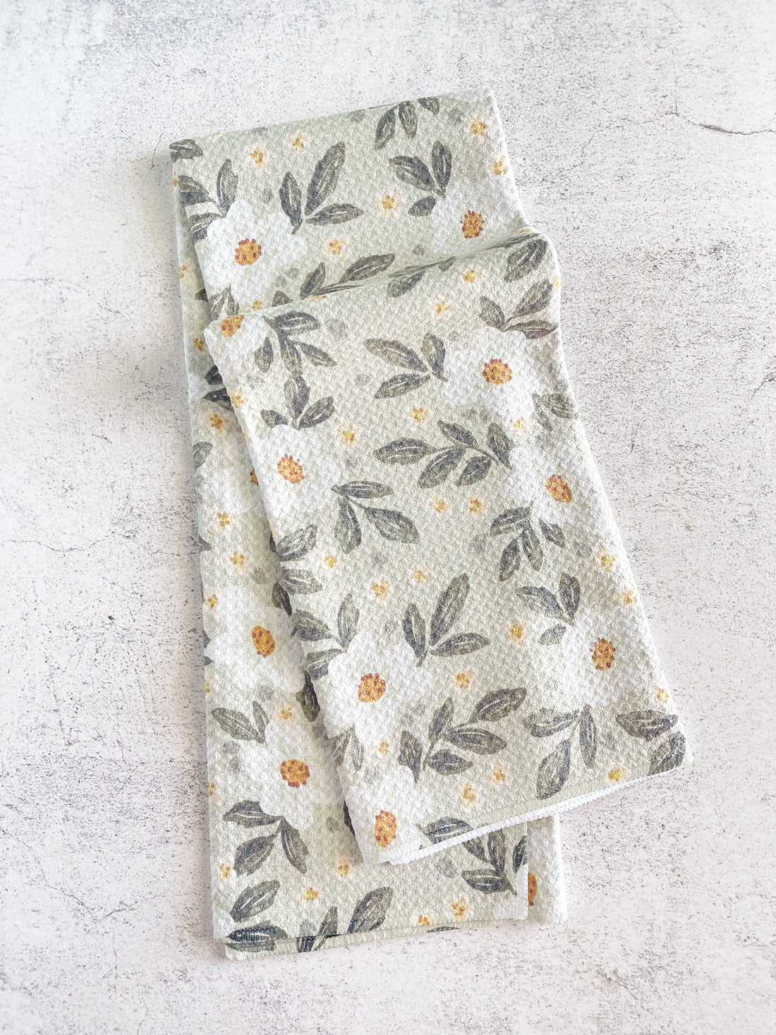 Painted Spring Flowers Tea Towel