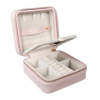 Pale Pink Travel Jewelry Case