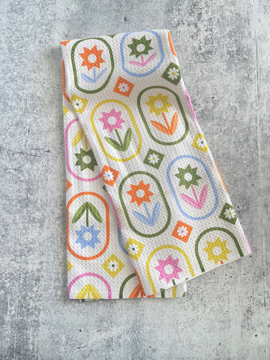 Petal Patchwork Tea Towel