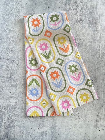 Petal Patchwork Tea Towel
