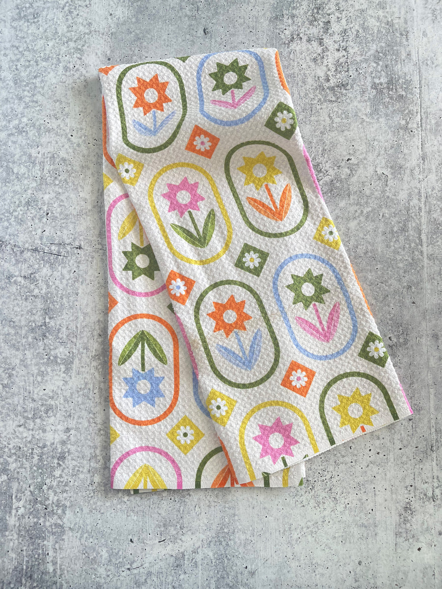 Petal Patchwork Tea Towel