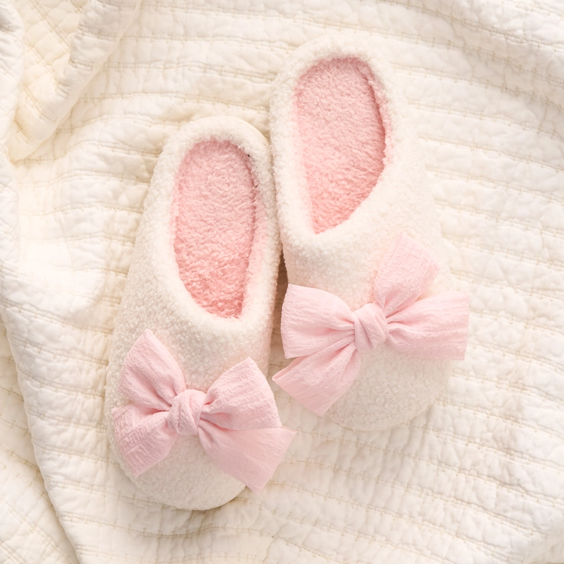 Pink Bow Slippers