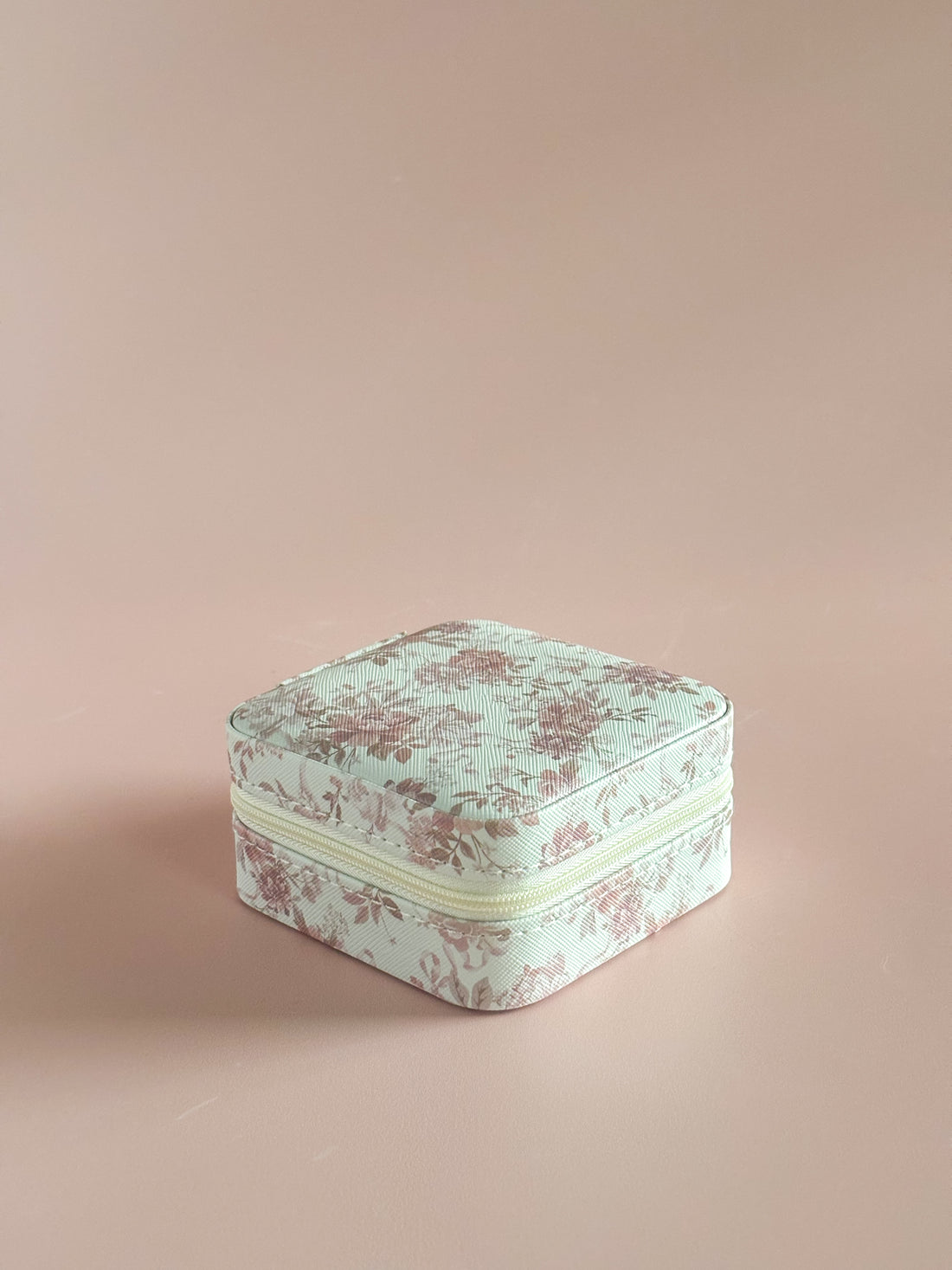 Pink Floral Toile Jewelry Box