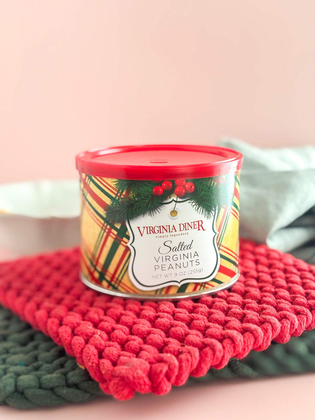 9oz Holiday Plaid Salted Peanuts