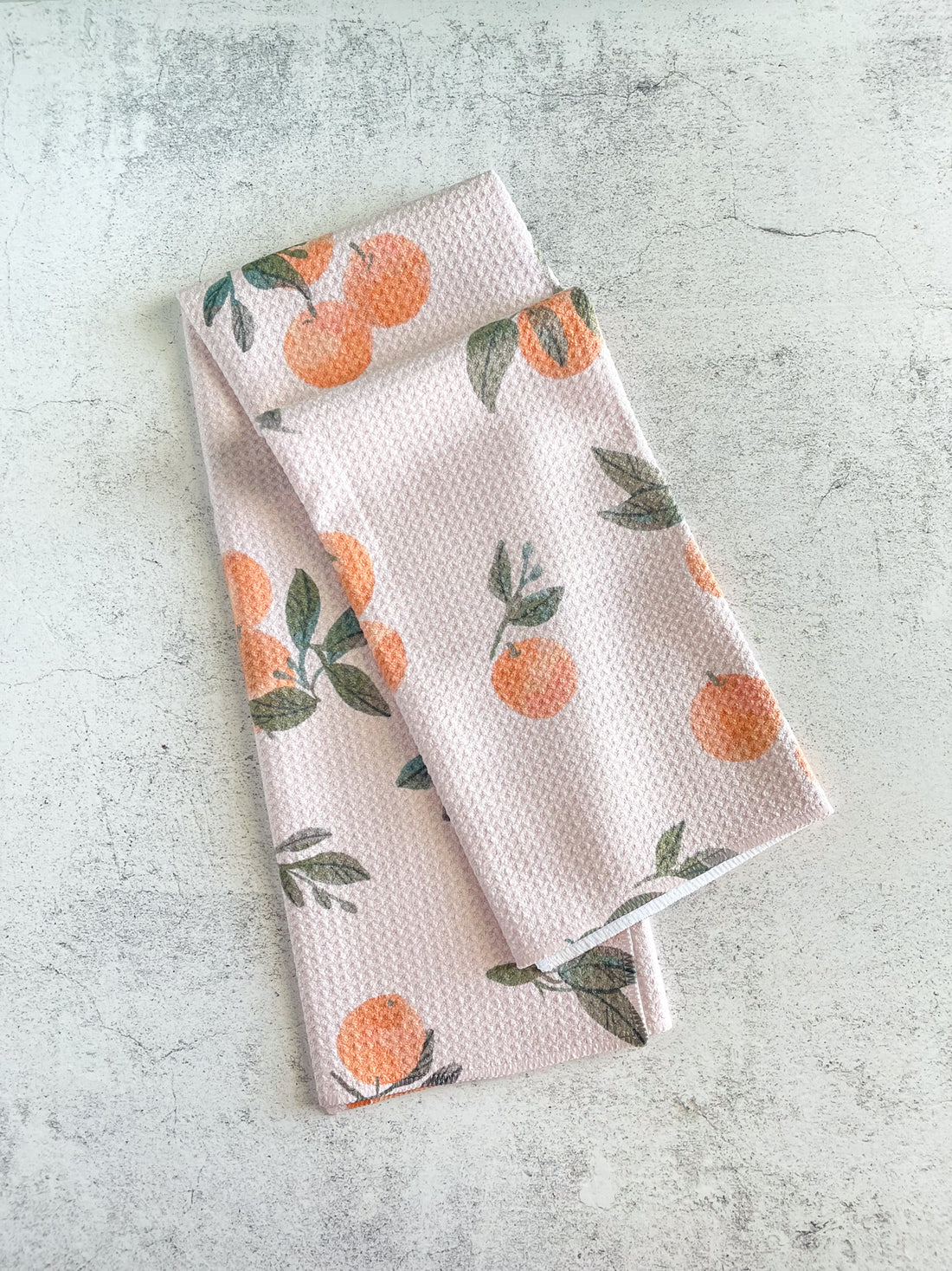Pretty In Peach Tea Towel