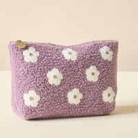 Purple White Flower Pouch