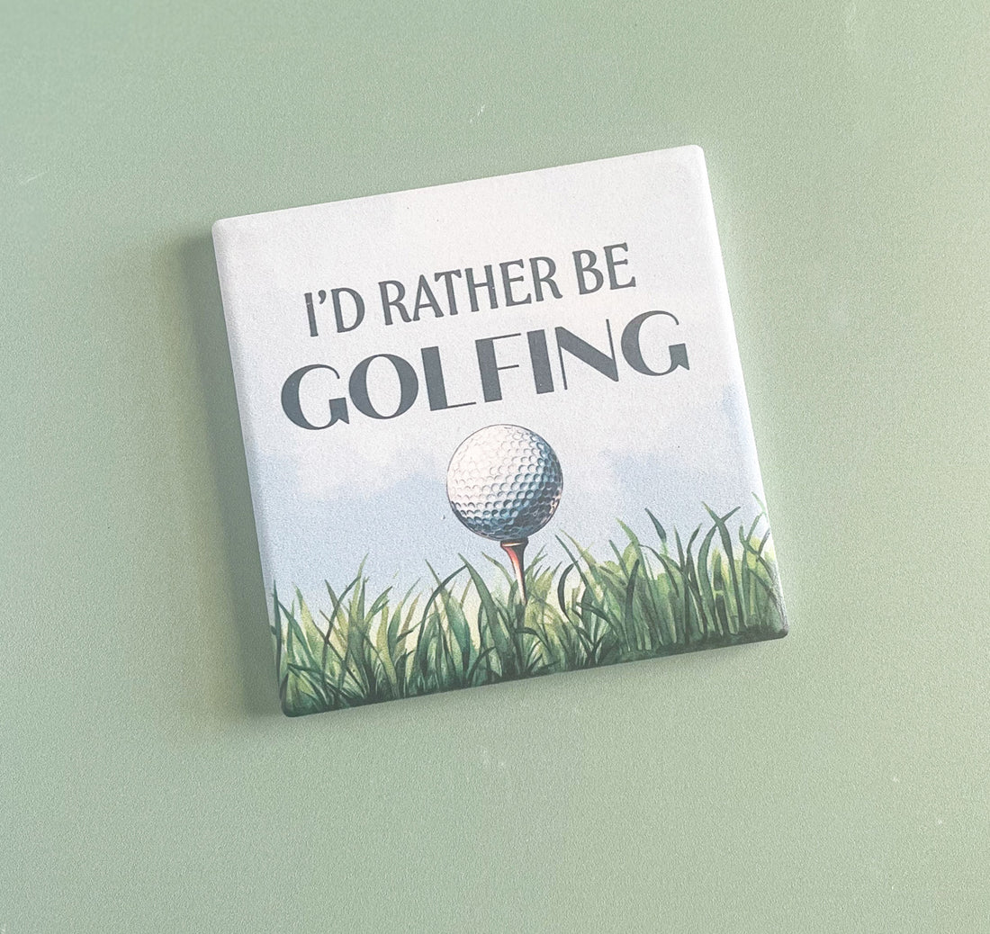 Rather Be Golfing Coaster