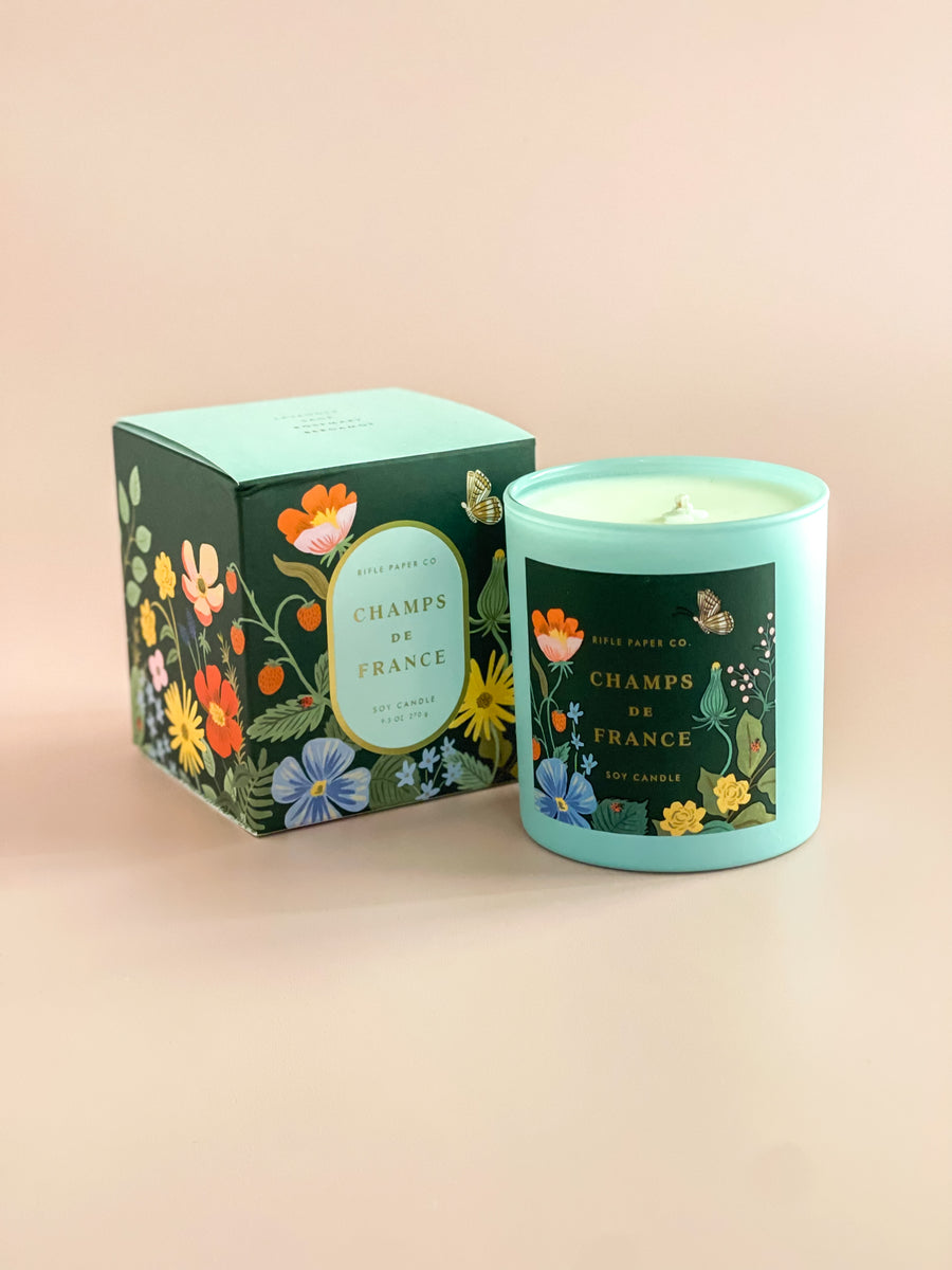 Rifle Paper Co Champs De France Glass Candle