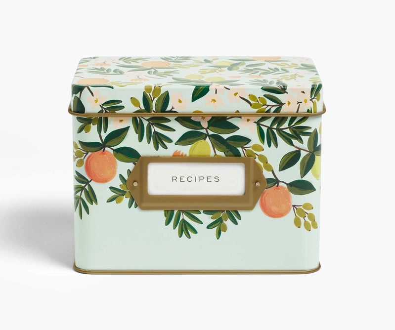 Rifle Paper Co Citrus Grove Recipe Tin