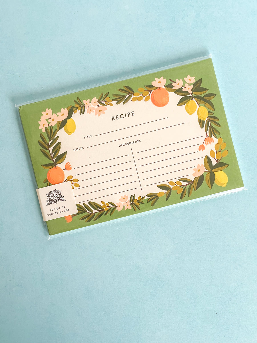 Rifle Paper Co Citrus Recipe Cards