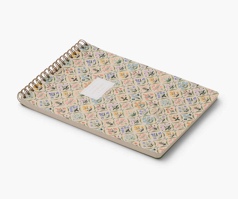 Rifle Paper Co Estee Spiral Top Notebook Side