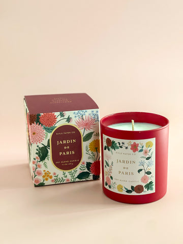 Rifle Paper Co Jardin De Paris Red Glass Candle